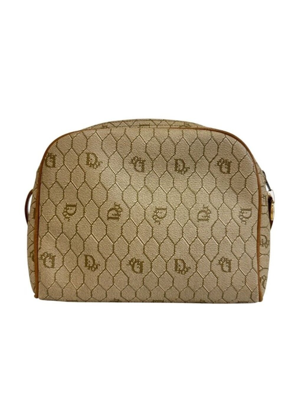 Dior Honeycomb Trotter Shoulder Bag Beige